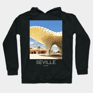 A Pop Art Travel Print of Seville - Spain Hoodie